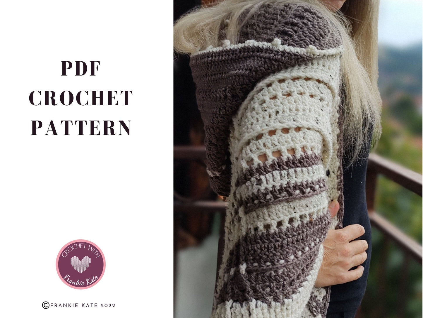 Nova Hooded Triangle Shawl Crochet Pattern | Cozy Fall & Winter Wrap | Tassels & Hood Option | PDF Download