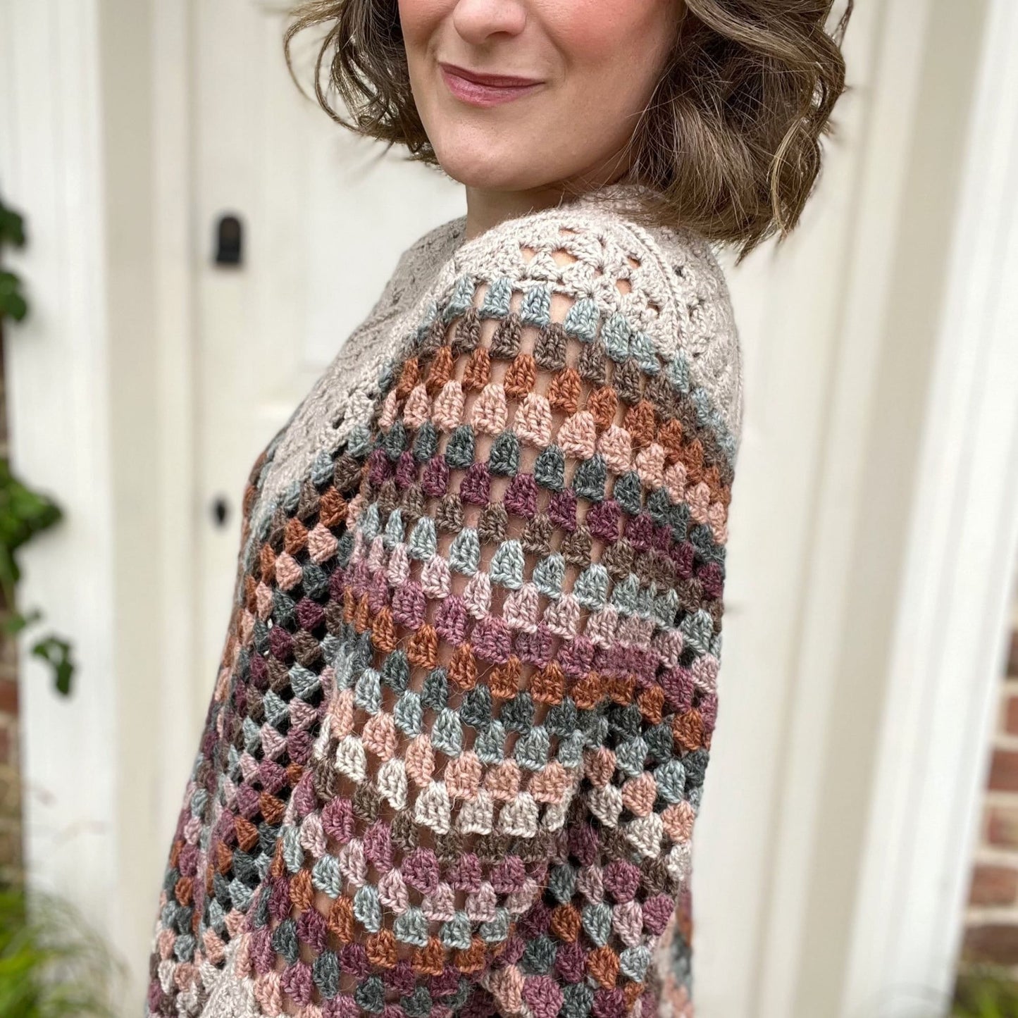 Granny Square Poncho Crochet Pattern | Beginner-Friendly Sweater or Fringe Poncho | Sizes XS–5XL | PDF Download