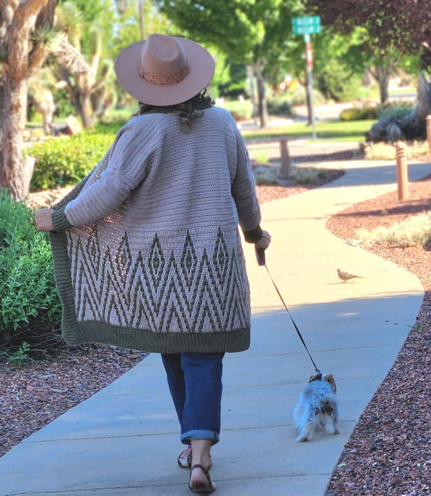 Diamond Drift Cardigan Crochet Pattern | Mosaic Colorwork | No-Tail Technique | Sizes XS–5X | PDF Digital Download