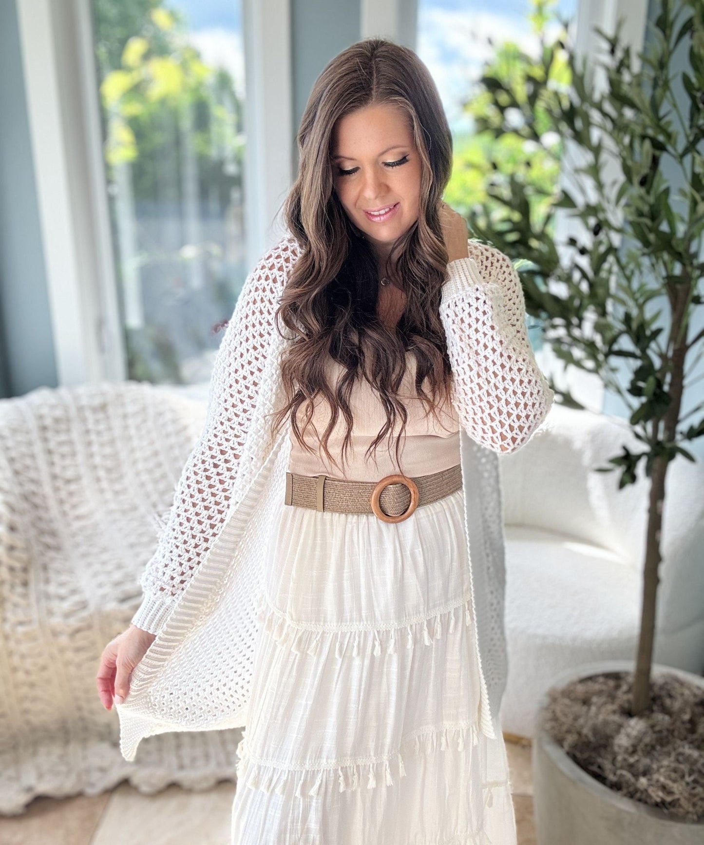 V-Stitch Summer Cardigan Crochet Pattern | 2 Styles | Top-Down Seamless Design | Sizes XS–5X | PDF Digital Download